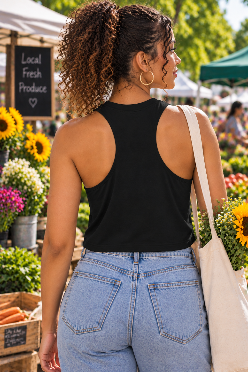 Why Are You Littering? Women’s Crop Tank | Green Space Graphic Tank