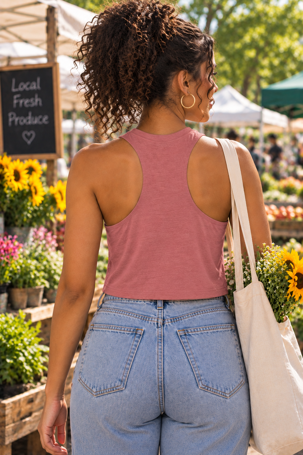 Why Are You Littering? Women’s Crop Tank | Green Space Graphic Tank