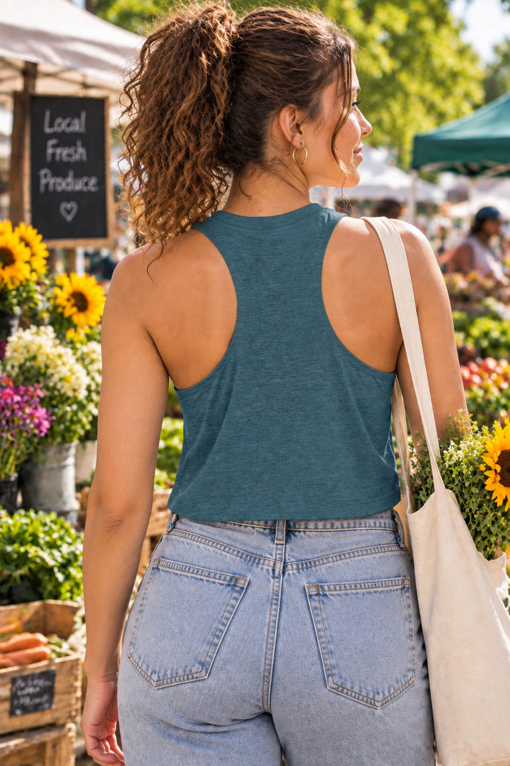 Why Are You Littering? Women’s Crop Tank | Green Space Graphic Tank
