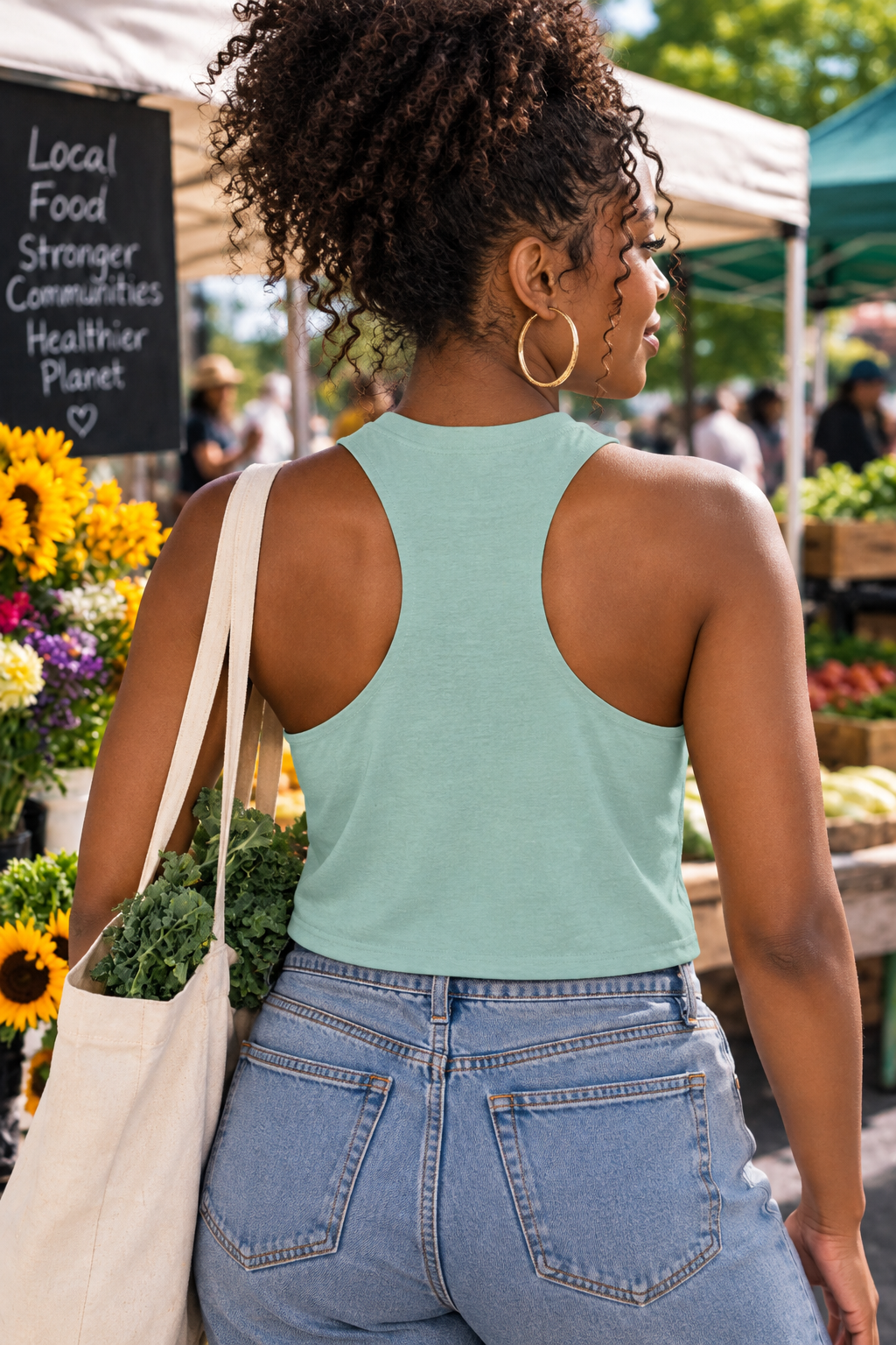 Why Are You Littering? Women’s Crop Tank | Green Space Graphic Tank